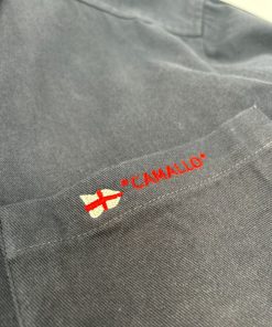 Uomo GHIGLINO 1893 | Giacca Camicia Camallo Cotone Blu 
