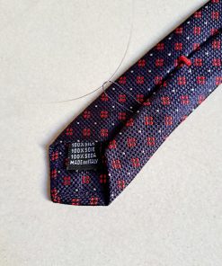 Uomo GHIGLINO 1893 | Cravatta Motivo Micro Fiorellino Blu Rosso