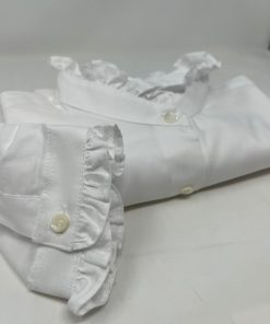 Donna GHIGLINO 1893 | Camicia Gughi Collo Rouches Fil A Fil
