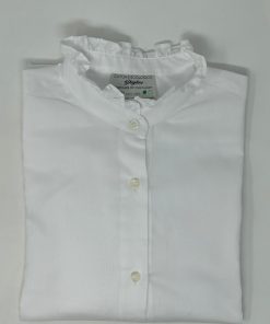 Donna GHIGLINO 1893 | Camicia Gughi Collo Rouches Fil A Fil