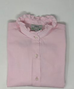 Donna GHIGLINO 1893 | Camicia Gughi Collo Rouches Fil A Fil