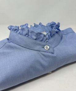 Donna GHIGLINO 1893 | Camicia Gughi Collo Rouches Fil A Fil