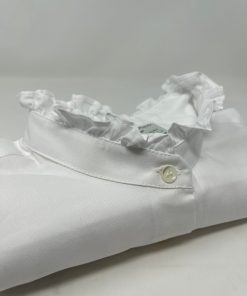 Donna GHIGLINO 1893 | Camicia Gughi Collo Rouches Fil A Fil