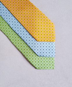 Uomo GHIGLINO 1893 | Cravatta Seta Foulard Verdino Fiorellino