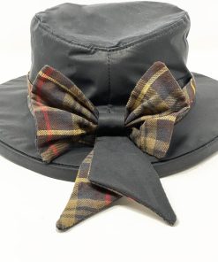 Accessori OXFORD BLUE | Cappello Cerato Impermeabile Con Fiocco Tartan