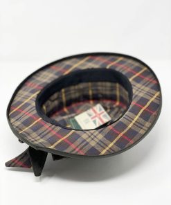 Accessori OXFORD BLUE | Cappello Cerato Impermeabile Con Fiocco Tartan