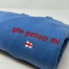 Uomo GHIGLINO 18893 | Felpa Girocollo Ricamo Genovese Col. Sky